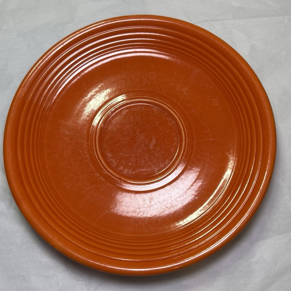 VTG Homer Laughlin Fiesta Fiestaware 6" Saucer Orange Red Vintage‎